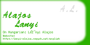 alajos lanyi business card